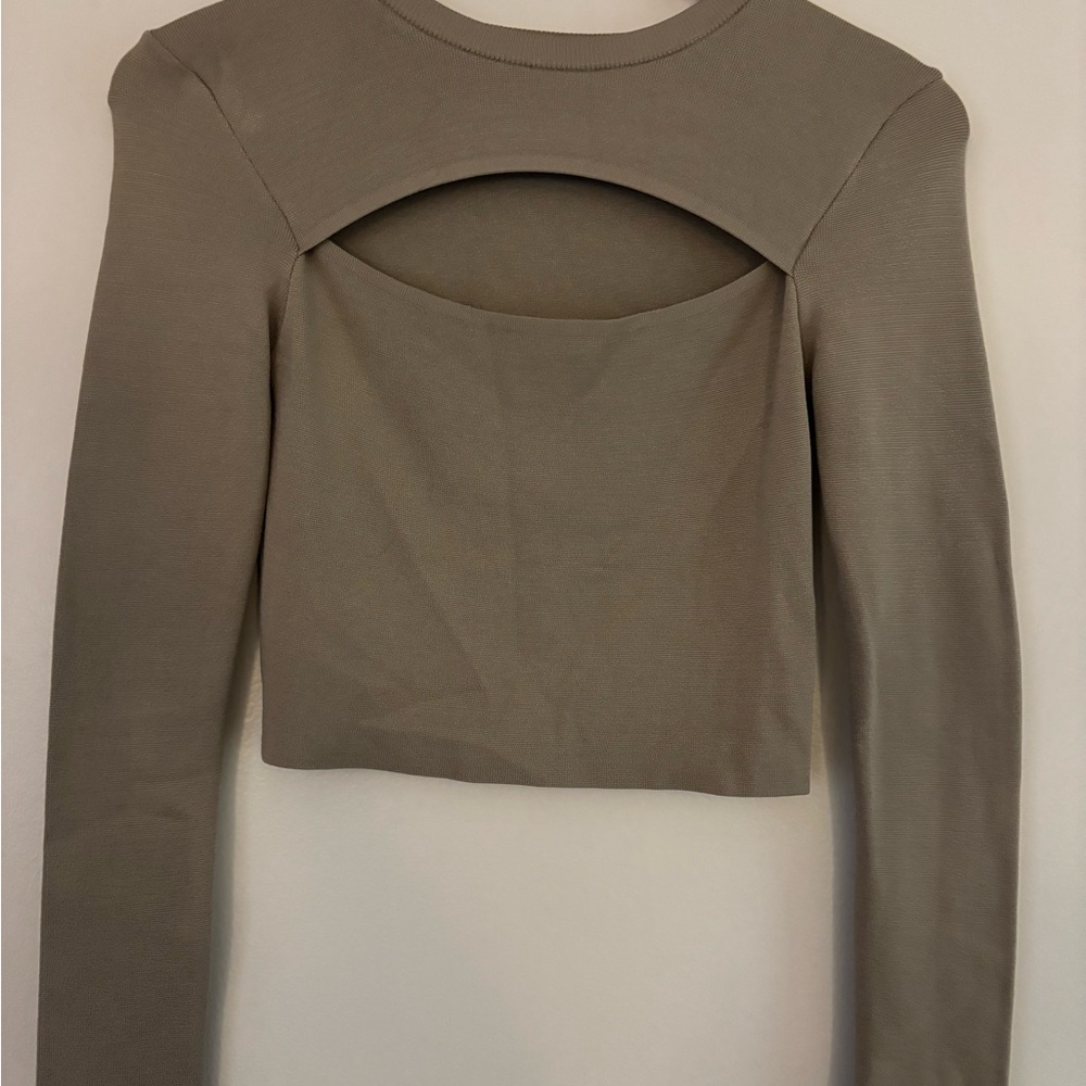 Zara Tan Long Sleeve Top